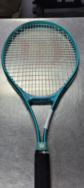 Vist Large View of Product Image Which is Used Wilson HIGH BEAM Adult Tennis Racquet Green 4 3/8"