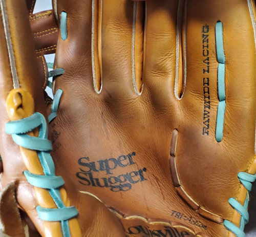Vist Large View of Product Image Which is Used Louisville Slugger SUPER SLUGGER HBG76 Baseball Glove RH Throw Copper 13"