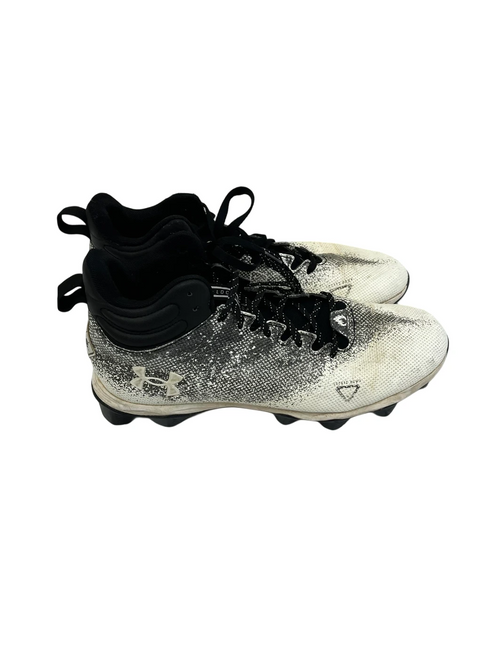 Vist Large View of Product Image Which is Used Under Armour Spotlight Franchise Black and White Mens 12 Football Cleats