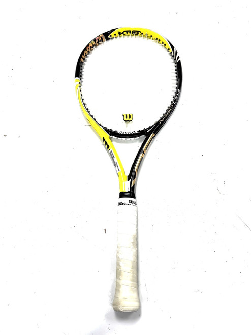 Vist Large View of Product Image Which is Used Wilson PRO OPEN BLX Adult Racquetball Racquet Black And Yellow 4 3/8"
