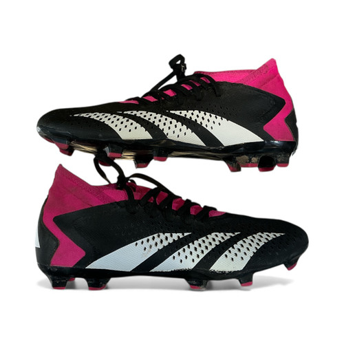 Vist Large View of Product Image Which is Used Adidas Soccer Cleats Black And Pink Senior 9
