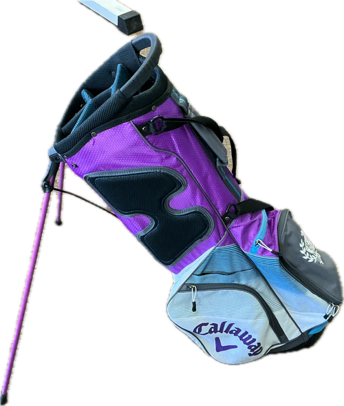 Vist Large View of Product Image Which is Used Callaway CHEV Womens Cart Bag Pink