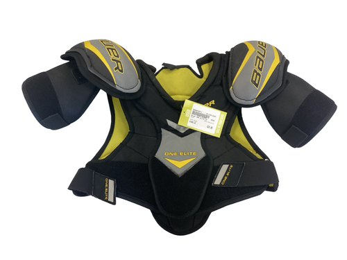 Vist Large View of Product Image Which is Used Bauer ONE.ELITE Intermediate Shoulder Pads Black LG