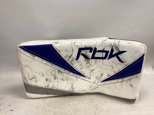 Vist Large View of Product Image Which is Used Reebok X PULSE PRO SPEC Senior Goalie Blocker White