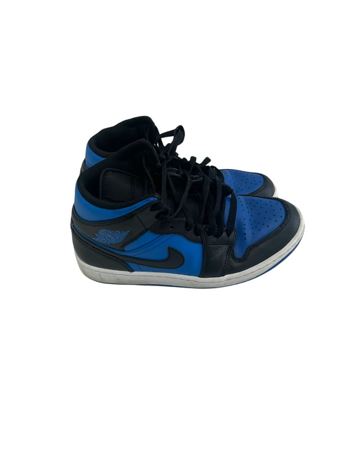 Vist Large View of Product Image Which is Used Nike Air Jordan 1  Black and Royal Blue Mens 8 Basketball Shoes