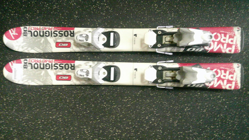 Vist Large View of Product Image Which is Used Rossignol PMC PRO Boys DH Ski/Binding White 80 cm