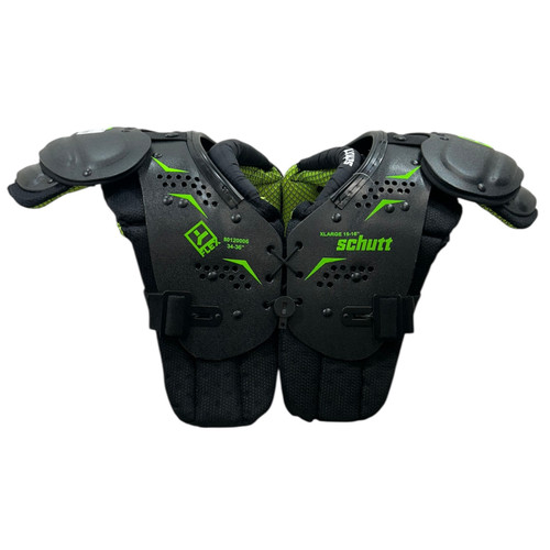 Vist Large View of Product Image Which is Used Schutt YFLEX FB Shoulder Pads Black XL