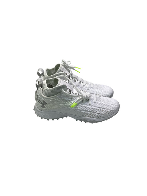 Vist Large View of Product Image Which is Used Under Armour LAX Cleats Mens White Senior 7