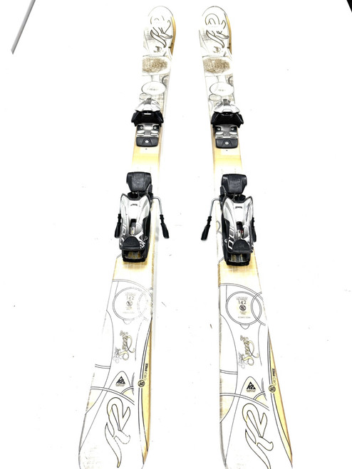 Vist Large View of Product Image Which is Used K2 SUPER SMOOTH Womens DH Ski/Binding White 142 cm