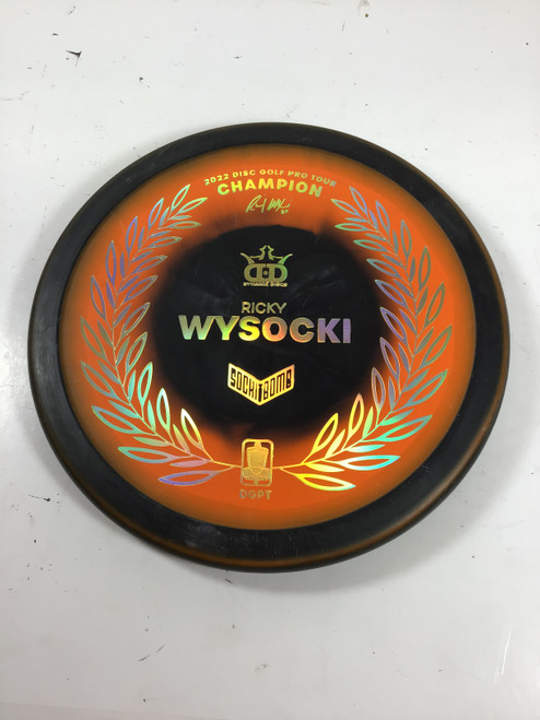 Vist Large View of Product Image Which is Used Dynamic Discs SOCKIBOMB SLAMMER Disc Golf Mid Range Orange 175g