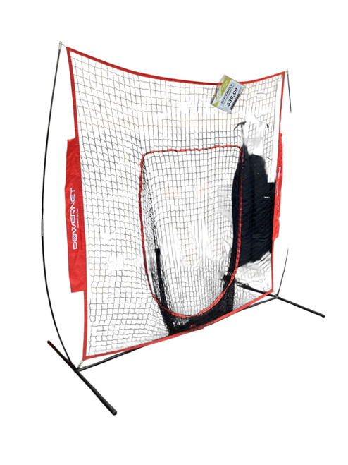 Vist Large View of Product Image Which is Used Powernet 7X7 HITTING/THROWING NET Field Equipment Red