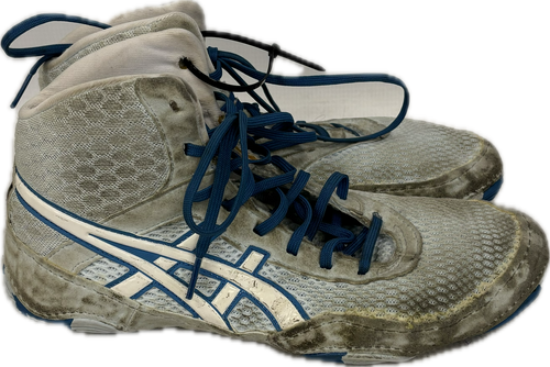 Vist Large View of Product Image Which is Used Asics MATBLAZER Wrestling Shoes Royal Blue Senior 10
