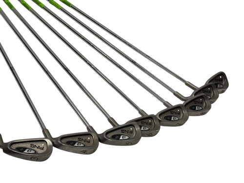 Vist Large View of Product Image Which is Used Ping i3 + WHITE DOT Mens Golf Iron Set RH 3I-PW w/ Steel Shafts - Standard
