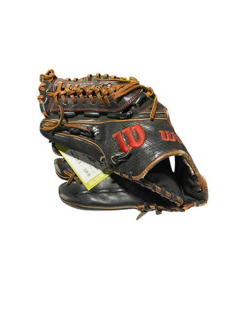 Vist Large View of Product Image Which is Used Wilson A2K BB/SB Glove LH Throw Black 11 3/4"