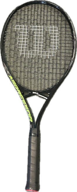 Vist Large View of Product Image Which is Used Wilson AGRESSOR Adult Tennis Racquet Black 4 3/8"