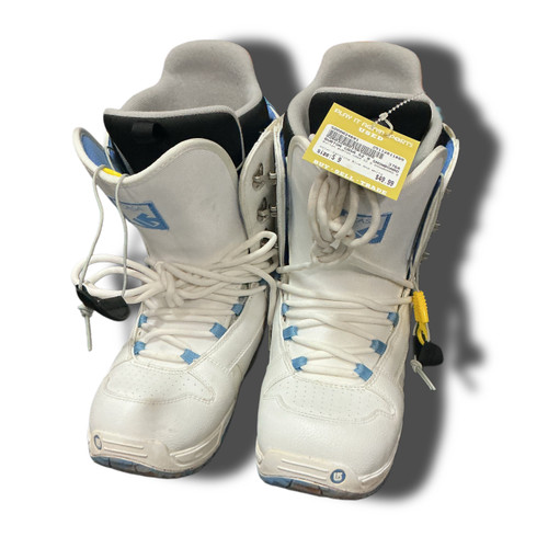 Vist Large View of Product Image Which is Used Burton BURTON CASA SZ 9 SNOWBOARD BOOTS Womens Snowboard Boots Carolina Blue And White Senior 9