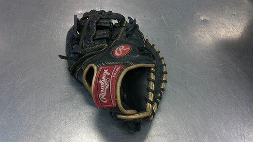 Vist Large View of Product Image Which is Used Rawlings R9 BB/SB First Base RH Throw Black 12 1/2"