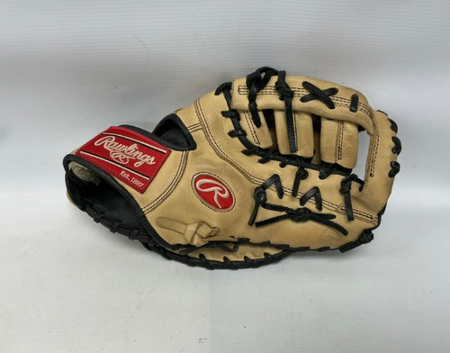 Vist Large View of Product Image Which is Used Rawlings GG ELITE BB/SB First Base RH Throw Tan 13"