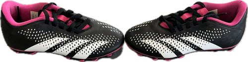 Vist Large View of Product Image Which is Used Adidas Soccer Cleats Black And Pink Youth 12.0