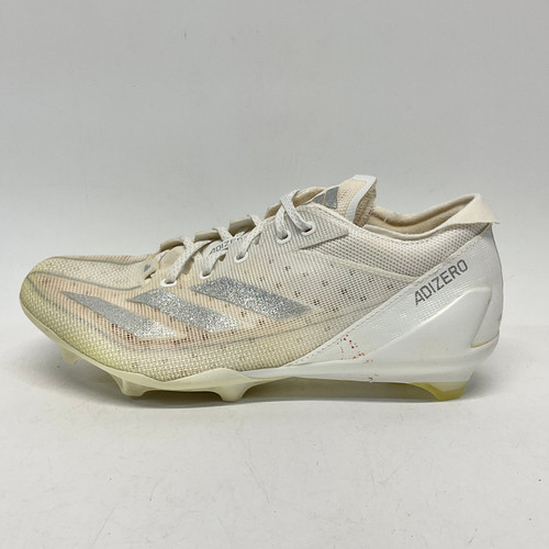 Vist Large View of Product Image Which is Used Adidas ADIZERO ELECTRIC Adult FB Cleats White Senior 8