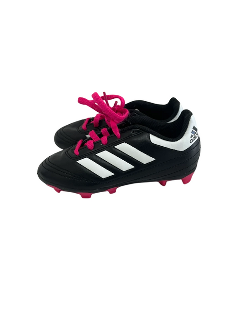 Vist Large View of Product Image Which is Used Adidas Goletto Yth 10.5 Soccer Cleats Black And Pink 