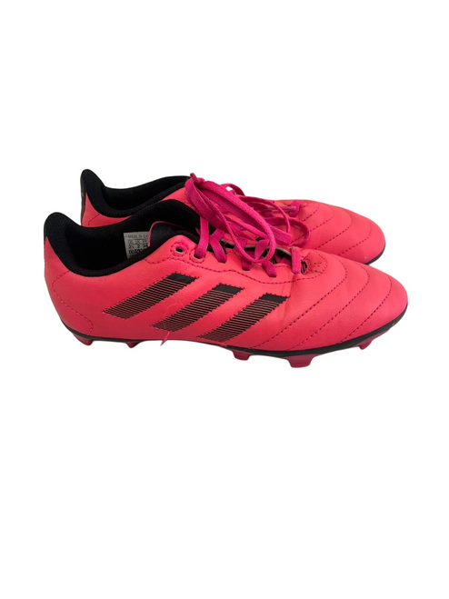 Vist Large View of Product Image Which is Used Adidas Goletto Jr 2.5 Soccer Cleats Black And Pink