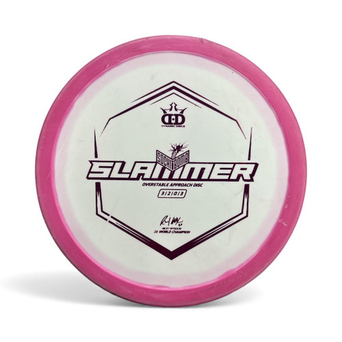 Vist Large View of Product Image Which is Used Dynamic Discs SLAMMER Disc Golf Putter Pink
