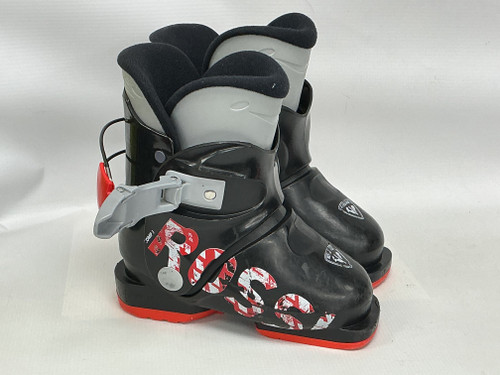 Vist Large View of Product Image Which is Used Rossignol COMP J Boys DH Ski Boot Black 165 MP - Y09