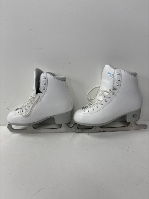 Vist Large View of Product Image Which is Used Riedell TOPAZ Girls Figure Skate White Junior 05.5 (new= $260)
