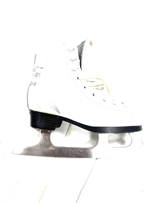 Vist Large View of Product Image Which is Used Lake Placid WHITE FIGURE SKATES Girls Figure Skate White Youth 09.0