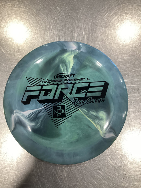 Vist Large View of Product Image Which is Used Discraft TOUR SERIES FORCE Disc Golf Driver Navy Blue