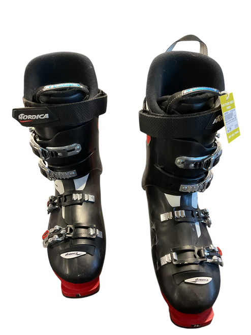Vist Large View of Product Image Which is Used Nordica NORDICA SPORT MACHINE 90R 29.5 SKI BOOTS Mens DH Ski Boot Black And Red 295 MP - M11.5