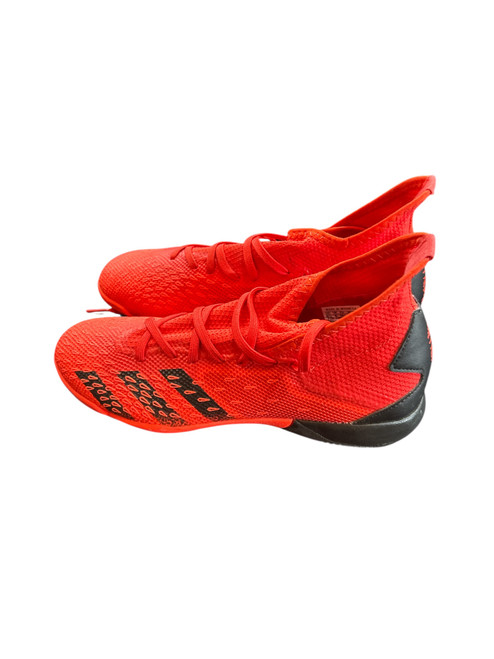Vist Large View of Product Image Which is Used Adidas Soccer Indoor Shoes Red Senior 6.5