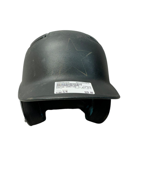 Vist Large View of Product Image Which is Used Easton GAMETIME II Batting Helmet No Mask Black S/M