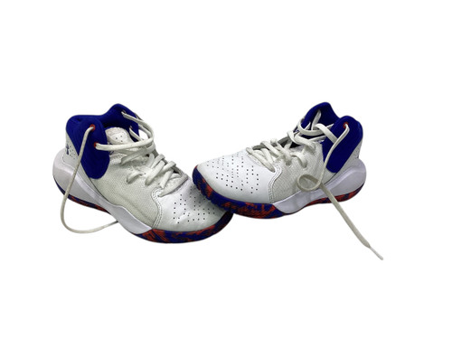 Vist Large View of Product Image Which is Used Under Armour Basketball Shoes Y White/Red/Navy Junior 04.5