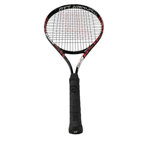 Vist Large View of Product Image Which is Used Prince THUNDER 110 Adult Tennis Racquet Black 4 1/4"