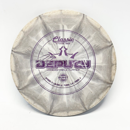 Vist Large View of Product Image Which is Used Dynamic Discs CLASSIC BURST DEPUTY Disc Golf Putter Grey 175g