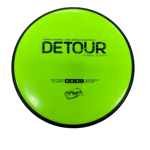 Vist Large View of Product Image Which is Used MVP NEUTRON DETOUR Disc Golf Mid Range Neon Green