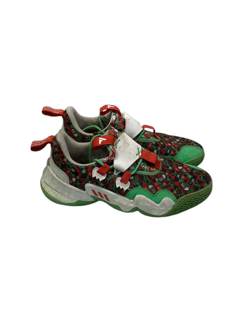 Vist Large View of Product Image Which is Used Adidas Basketball Shoes M Green Senior 10.5