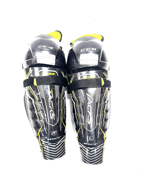 Vist Large View of Product Image Which is Used CCM 3092 Senior Shin Guards Black 14"