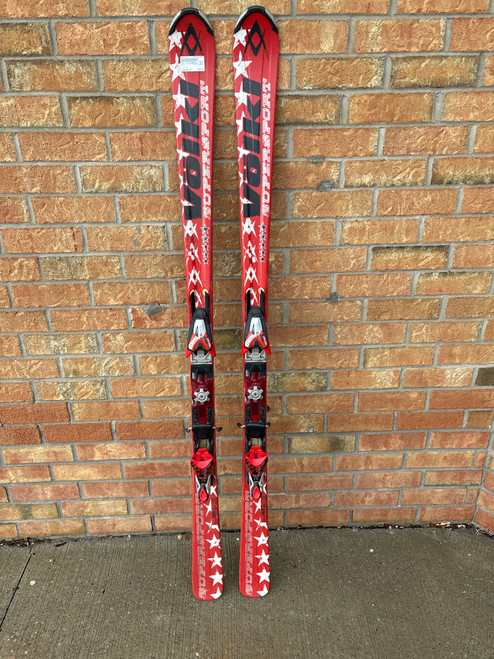 Vist Large View of Product Image Which is Used Volkl SUPERSPORT Mens DH Ski/Binding Red 160 cm