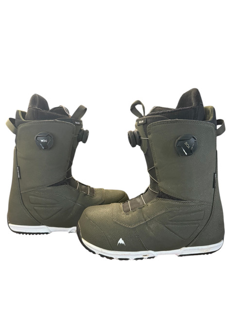 Vist Large View of Product Image Which is Used Burton RULER DBL BOA Mens Snowboard Boots Green Senior 11.5