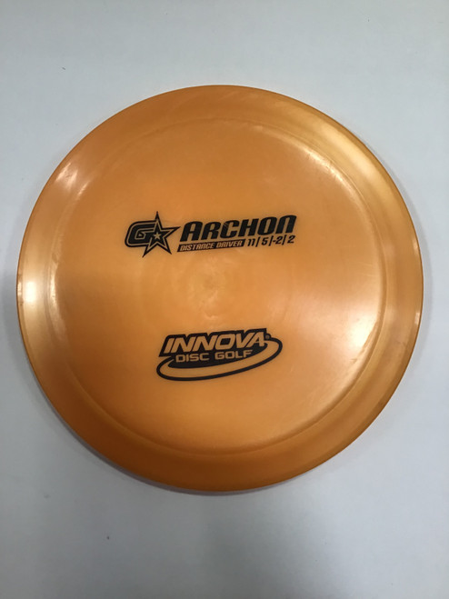 Vist Large View of Product Image Which is Used Innova G STAR ARCHON Disc Golf Driver Orange 176g