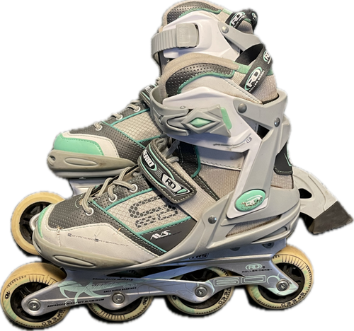Vist Large View of Product Image Which is Used RollerDerby Q60 Senior Rec Fitness Skates White Senior 6