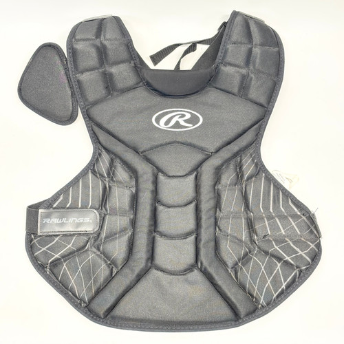 Vist Large View of Product Image Which is Used Rawlings CPPLI-B Catchers Chest Protector Black Youth