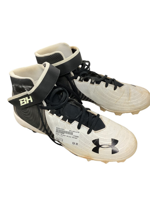 Vist Large View of Product Image Which is Used Under Armour Adult FB Cleats Black Senior 12