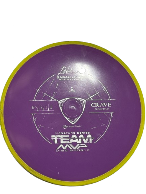 Vist Large View of Product Image Which is Used MVP NEUTRON CRAVE Disc Golf Driver Purple