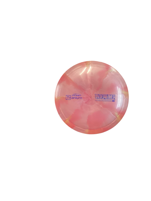 Vist Large View of Product Image Which is Used Discraft TITANIUM UNDERTAKER Disc Golf Driver Pink