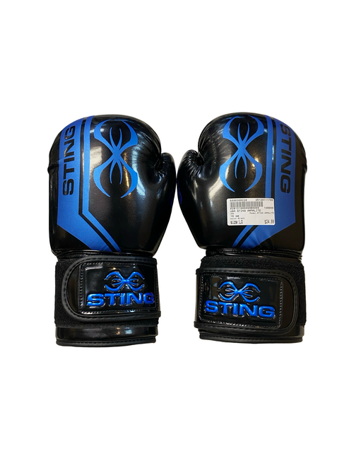 Vist Large View of Product Image Which is Used USA STING ARMALITE Boxing Gloves Black LG