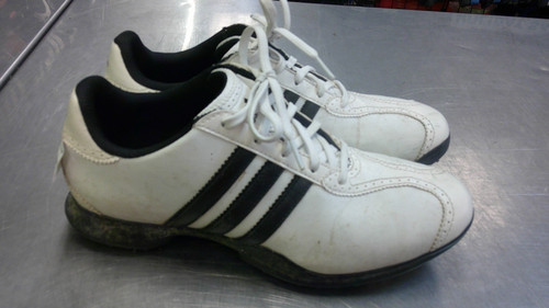 Vist Large View of Product Image Which is Used Adidas Mens Golf Shoes White Senior 9.5